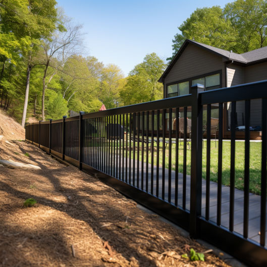 metal fence installed by aluminum St Charles fence