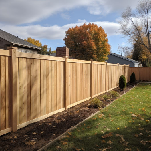 Wooden Backyard Fence installed by St Charles Fence